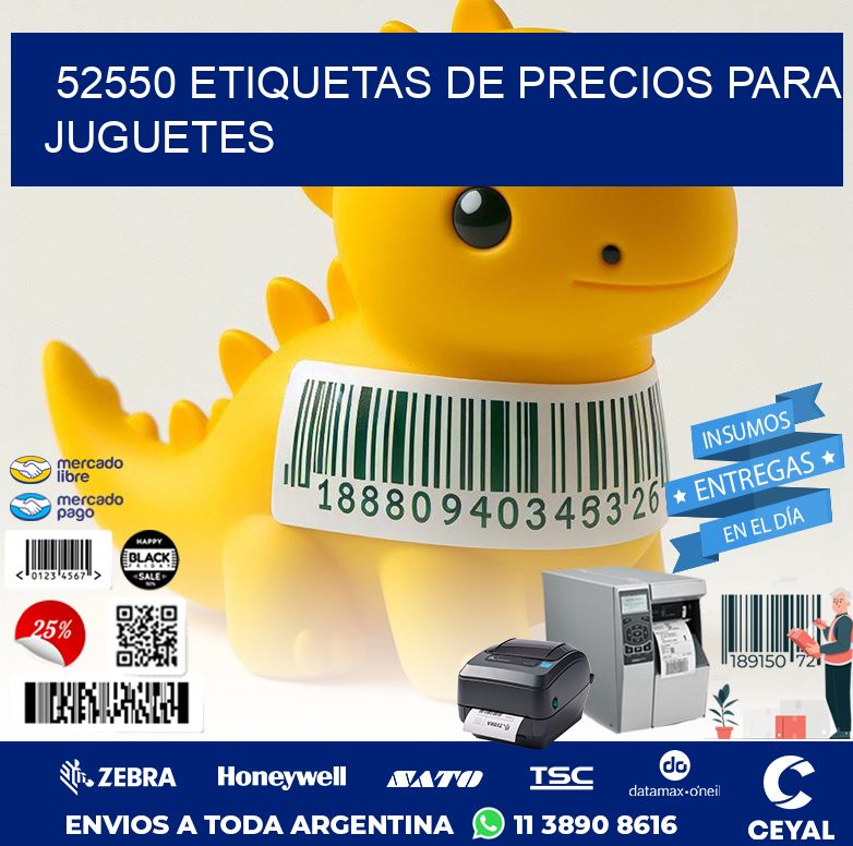 52550 ETIQUETAS DE PRECIOS PARA JUGUETES
