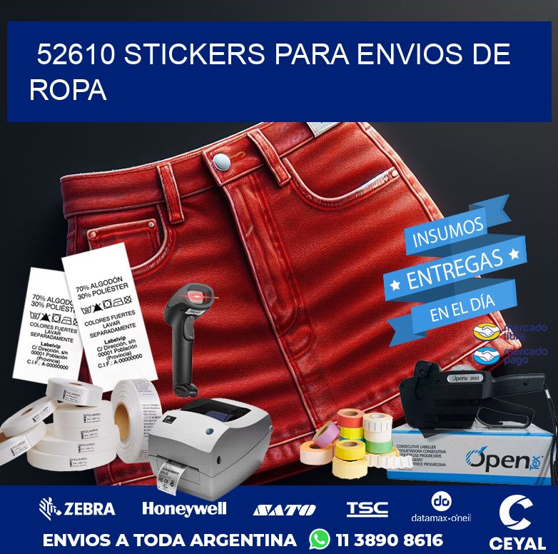 52610 STICKERS PARA ENVIOS DE ROPA