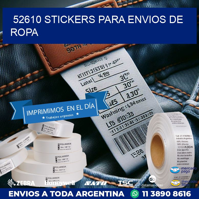 52610 STICKERS PARA ENVIOS DE ROPA