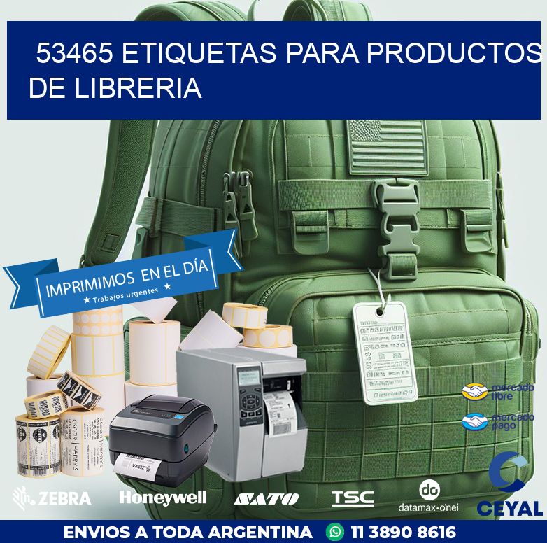 53465 ETIQUETAS PARA PRODUCTOS DE LIBRERIA
