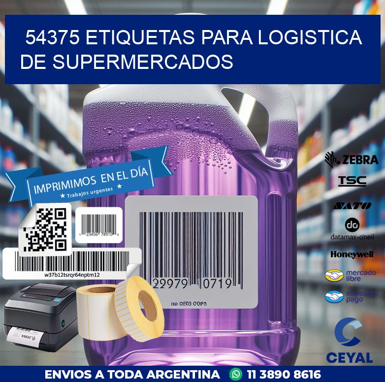 54375 ETIQUETAS PARA LOGISTICA DE SUPERMERCADOS