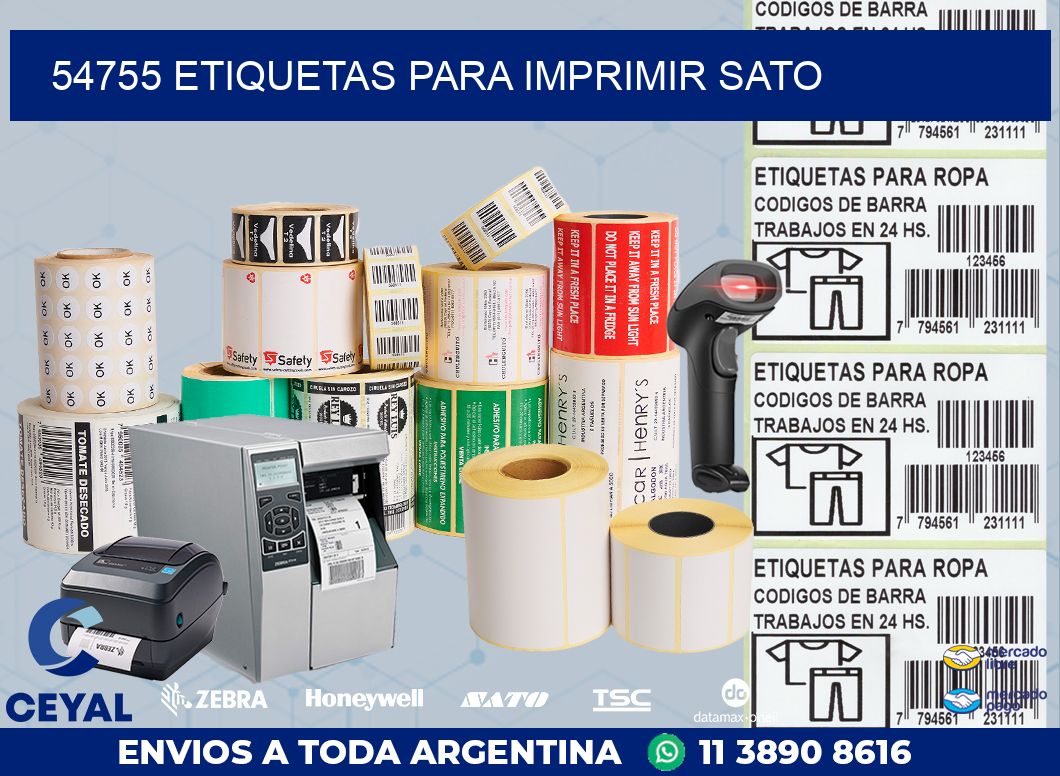 54755 ETIQUETAS PARA IMPRIMIR SATO