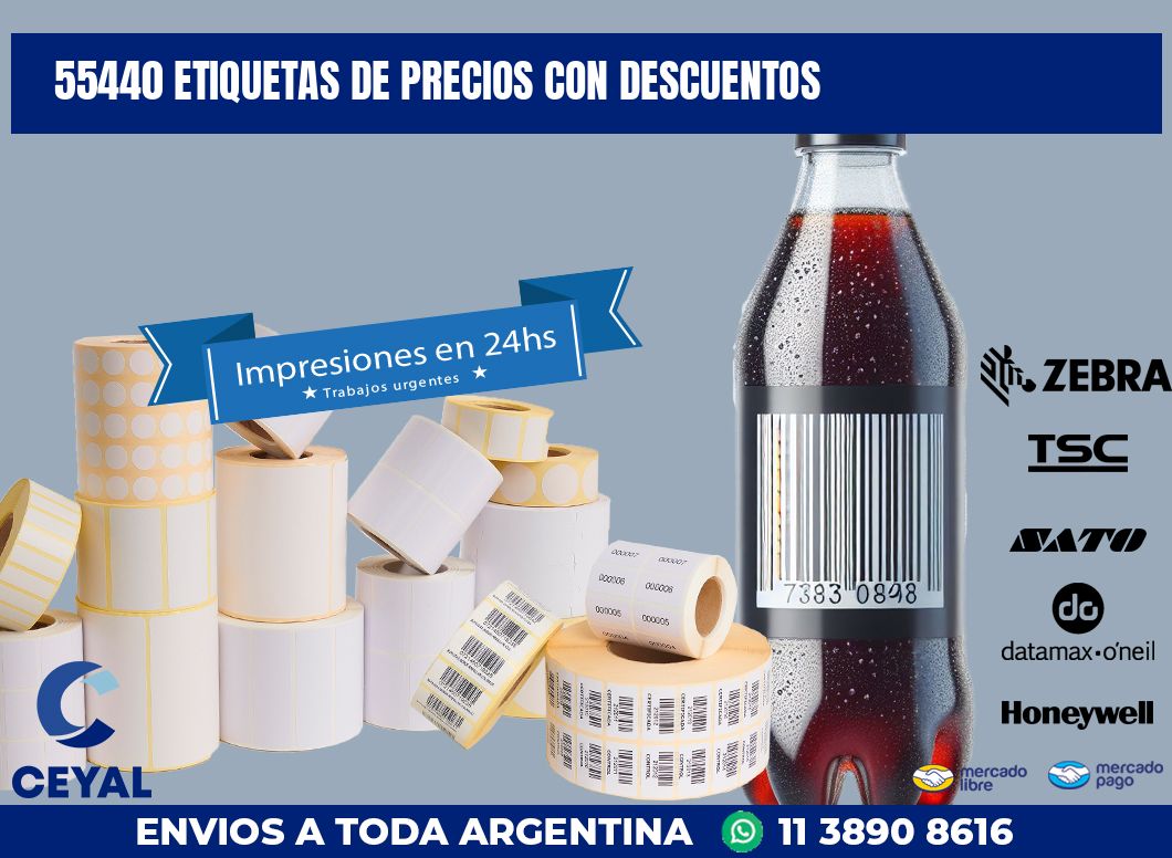 55440 ETIQUETAS DE PRECIOS CON DESCUENTOS