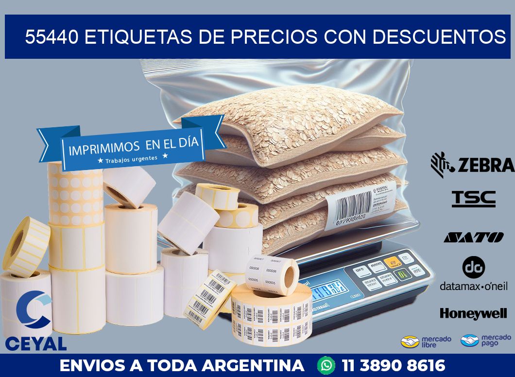 55440 ETIQUETAS DE PRECIOS CON DESCUENTOS