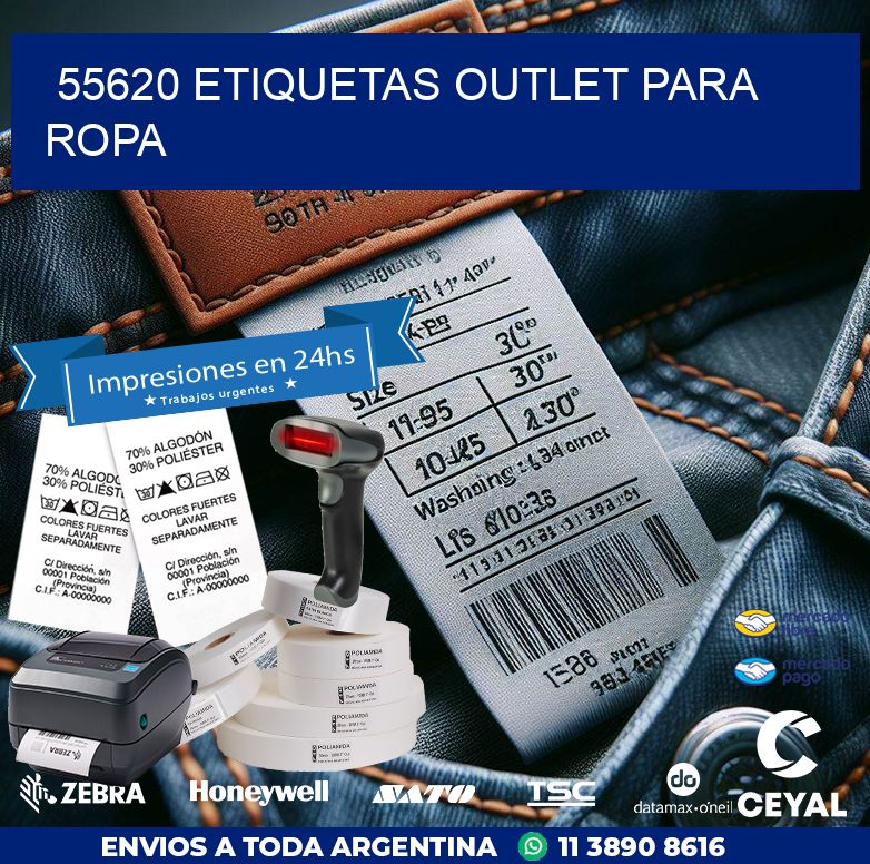 55620 ETIQUETAS OUTLET PARA ROPA