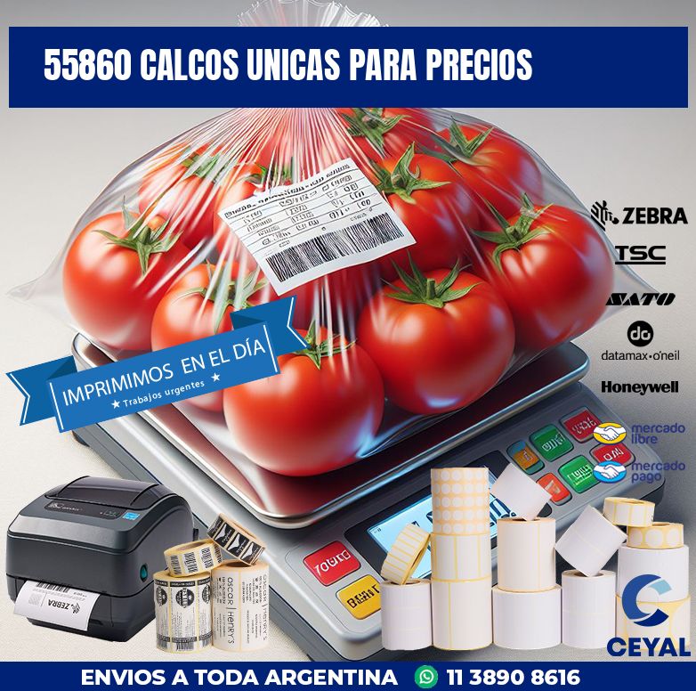 55860 CALCOS UNICAS PARA PRECIOS