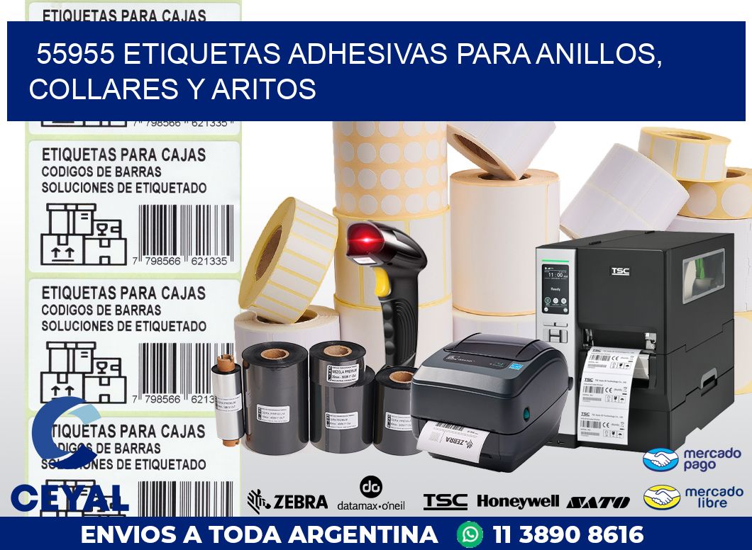 55955 ETIQUETAS ADHESIVAS PARA ANILLOS, COLLARES Y ARITOS