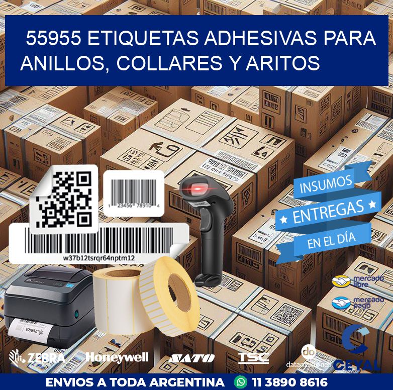 55955 ETIQUETAS ADHESIVAS PARA ANILLOS, COLLARES Y ARITOS