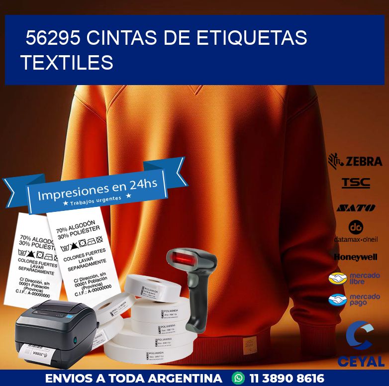 56295 CINTAS DE ETIQUETAS TEXTILES