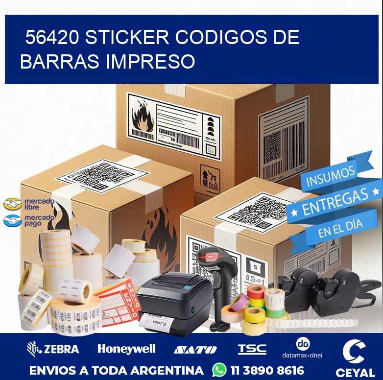 56420 STICKER CODIGOS DE BARRAS IMPRESO