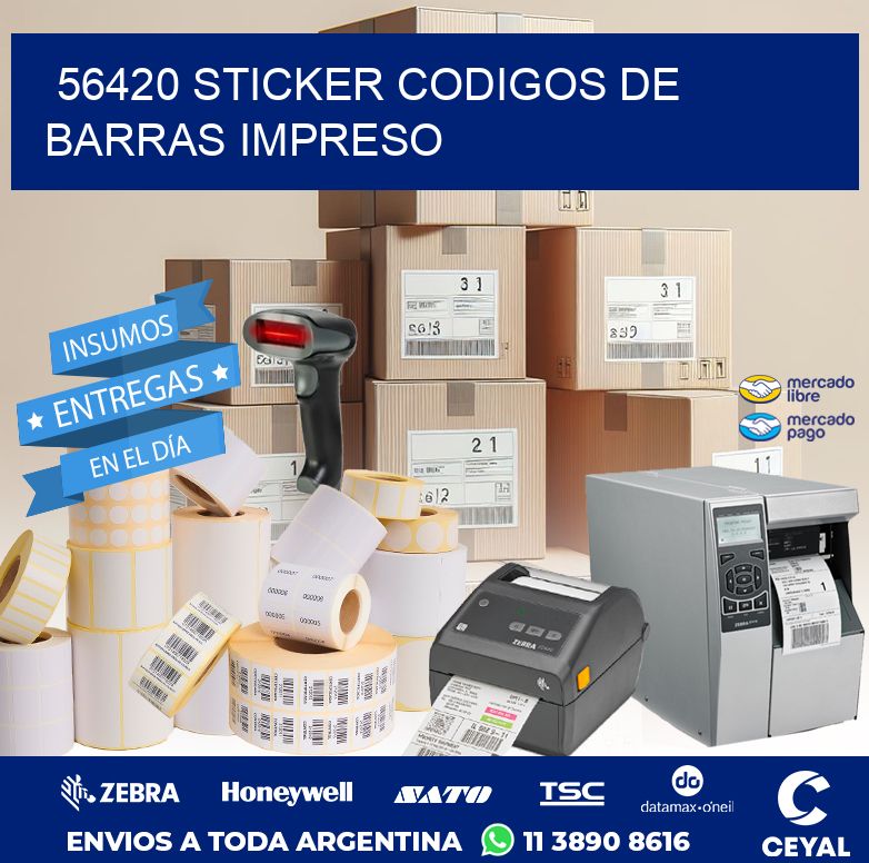 56420 STICKER CODIGOS DE BARRAS IMPRESO