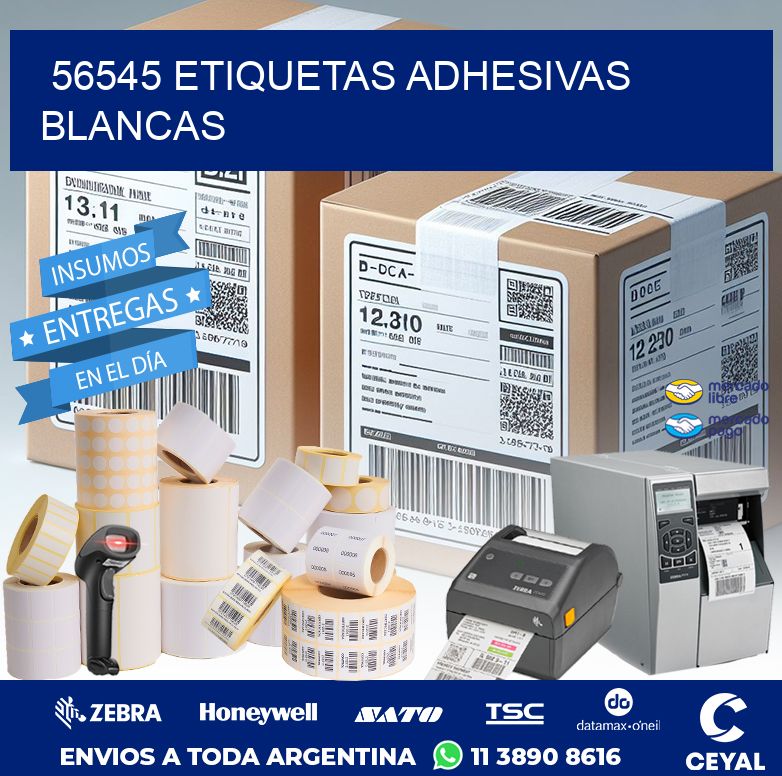 56545 ETIQUETAS ADHESIVAS BLANCAS