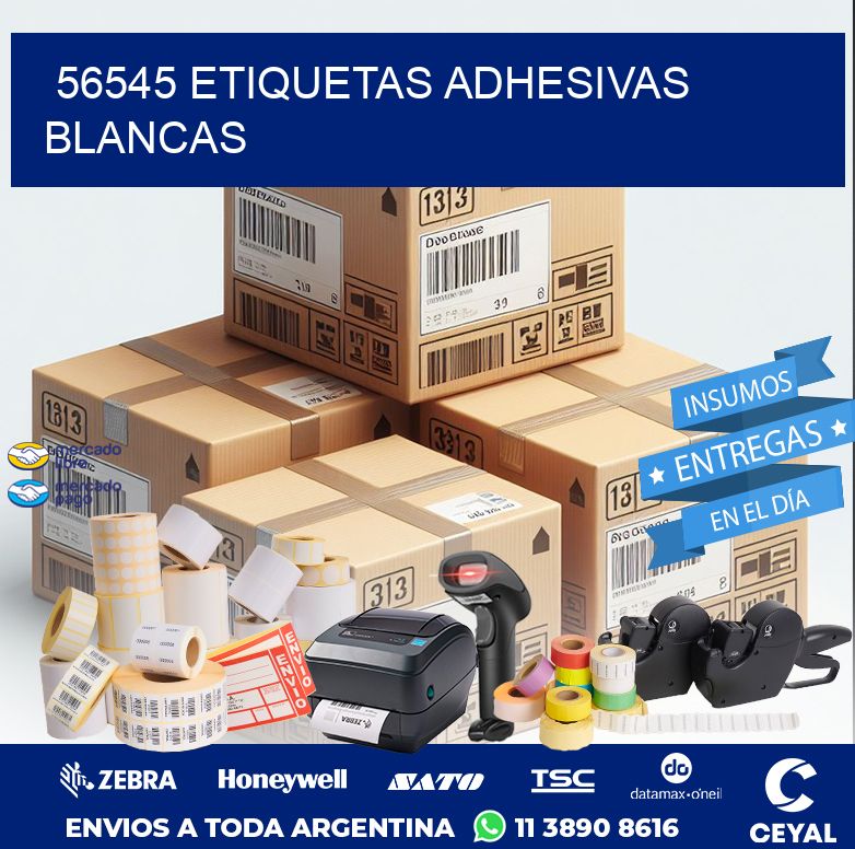 56545 ETIQUETAS ADHESIVAS BLANCAS