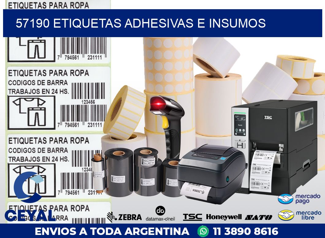 57190 ETIQUETAS ADHESIVAS E INSUMOS