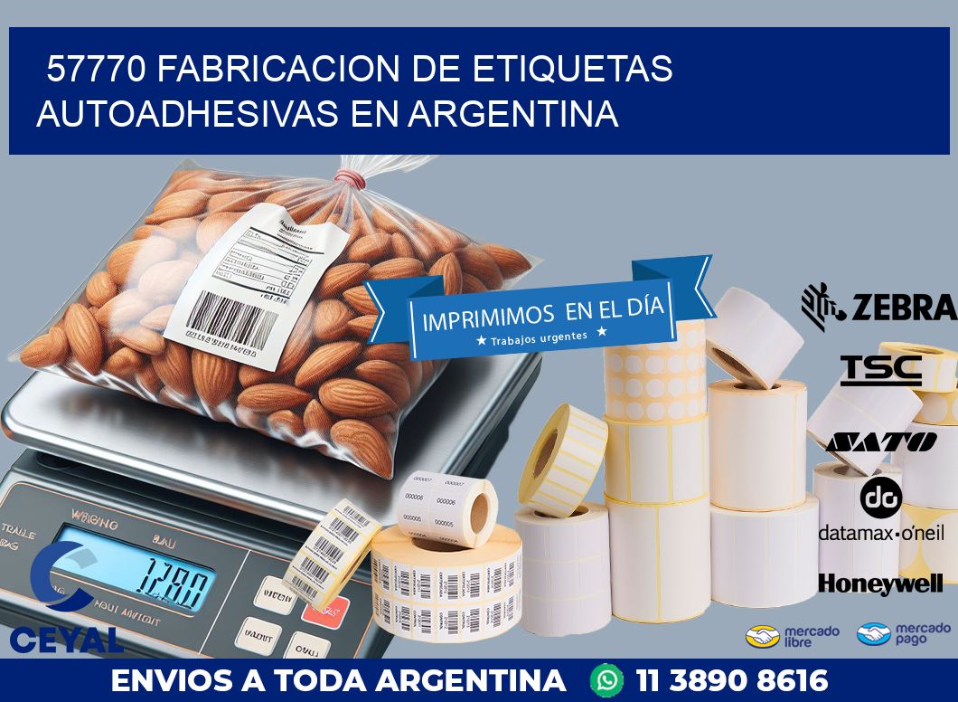 57770 FABRICACION DE ETIQUETAS AUTOADHESIVAS EN ARGENTINA