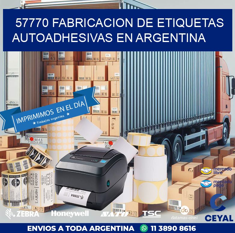 57770 FABRICACION DE ETIQUETAS AUTOADHESIVAS EN ARGENTINA