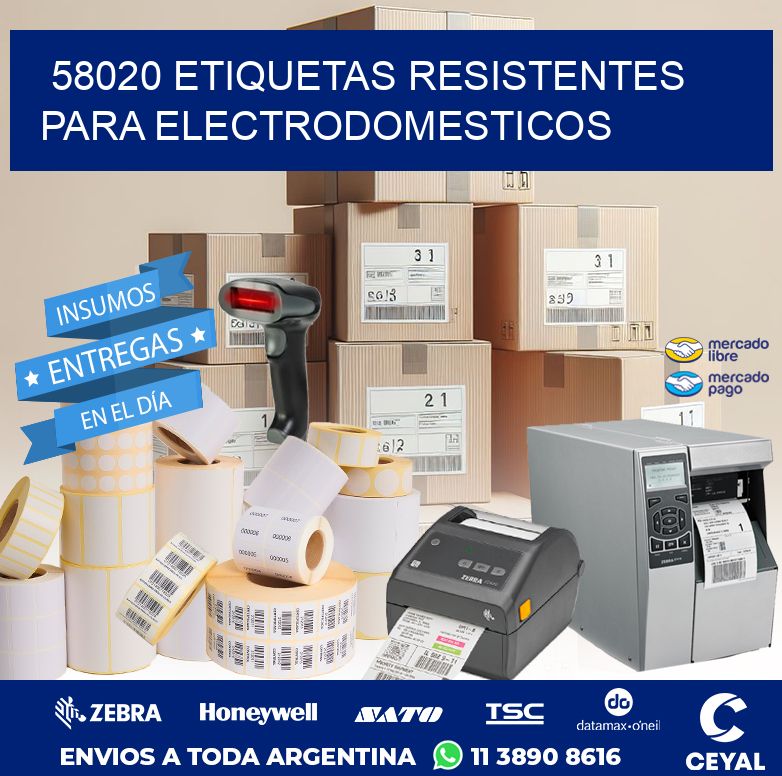 58020 ETIQUETAS RESISTENTES PARA ELECTRODOMESTICOS