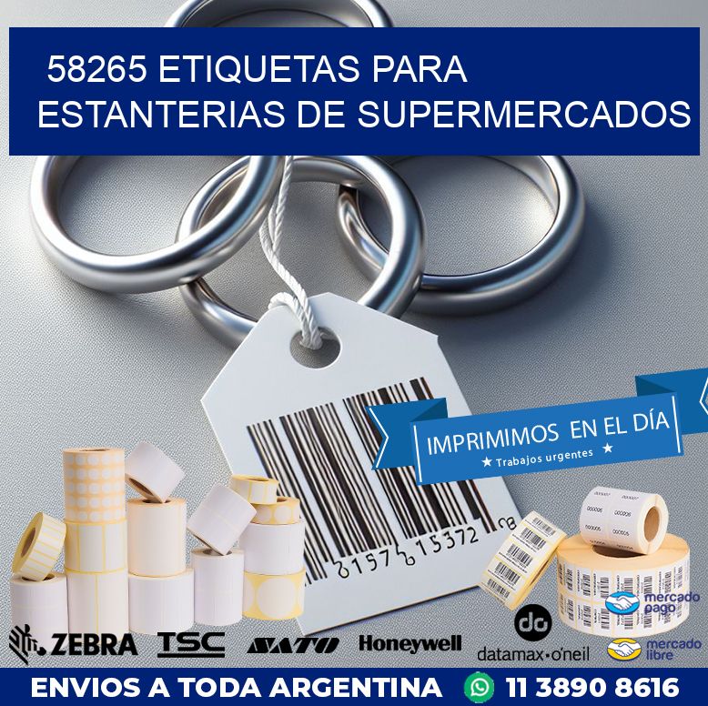 58265 ETIQUETAS PARA ESTANTERIAS DE SUPERMERCADOS