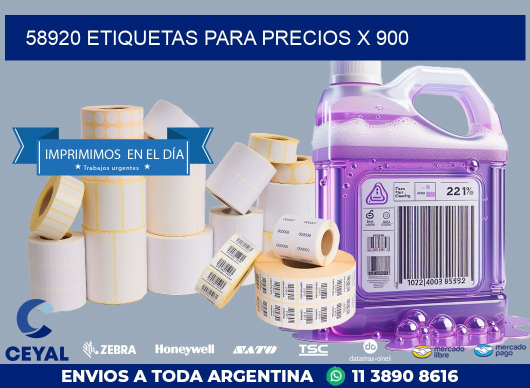 58920 ETIQUETAS PARA PRECIOS X 900