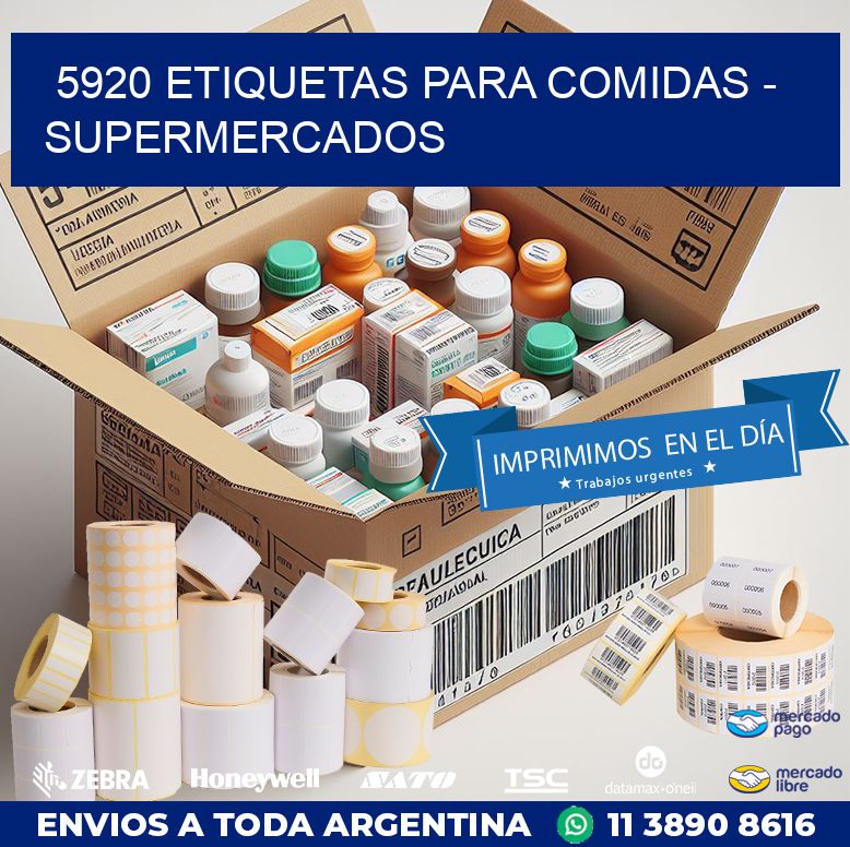 5920 ETIQUETAS PARA COMIDAS - SUPERMERCADOS