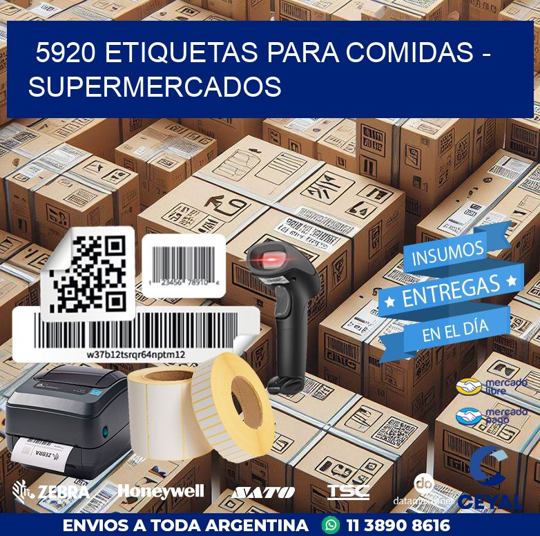 5920 ETIQUETAS PARA COMIDAS – SUPERMERCADOS