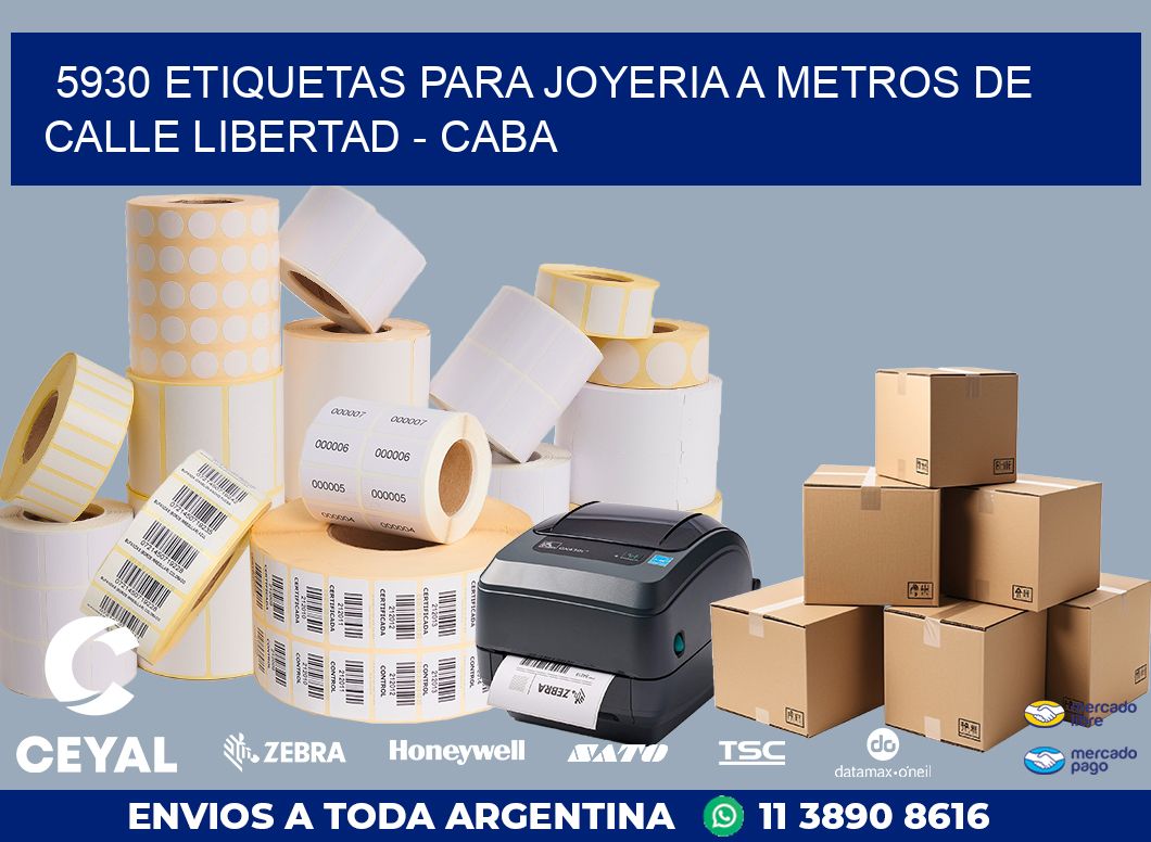 5930 ETIQUETAS PARA JOYERIA A METROS DE CALLE LIBERTAD - CABA