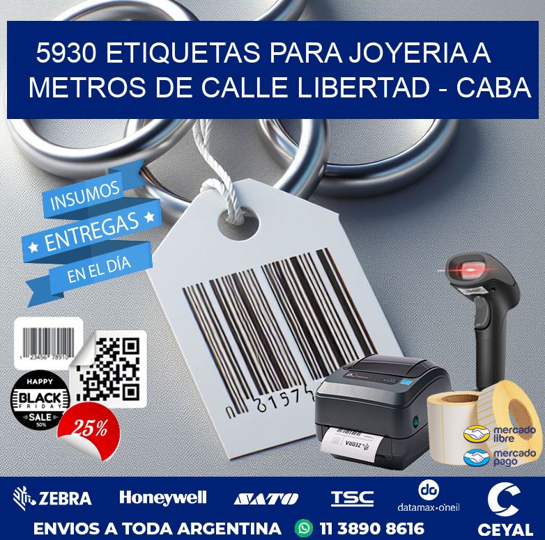 5930 ETIQUETAS PARA JOYERIA A METROS DE CALLE LIBERTAD - CABA