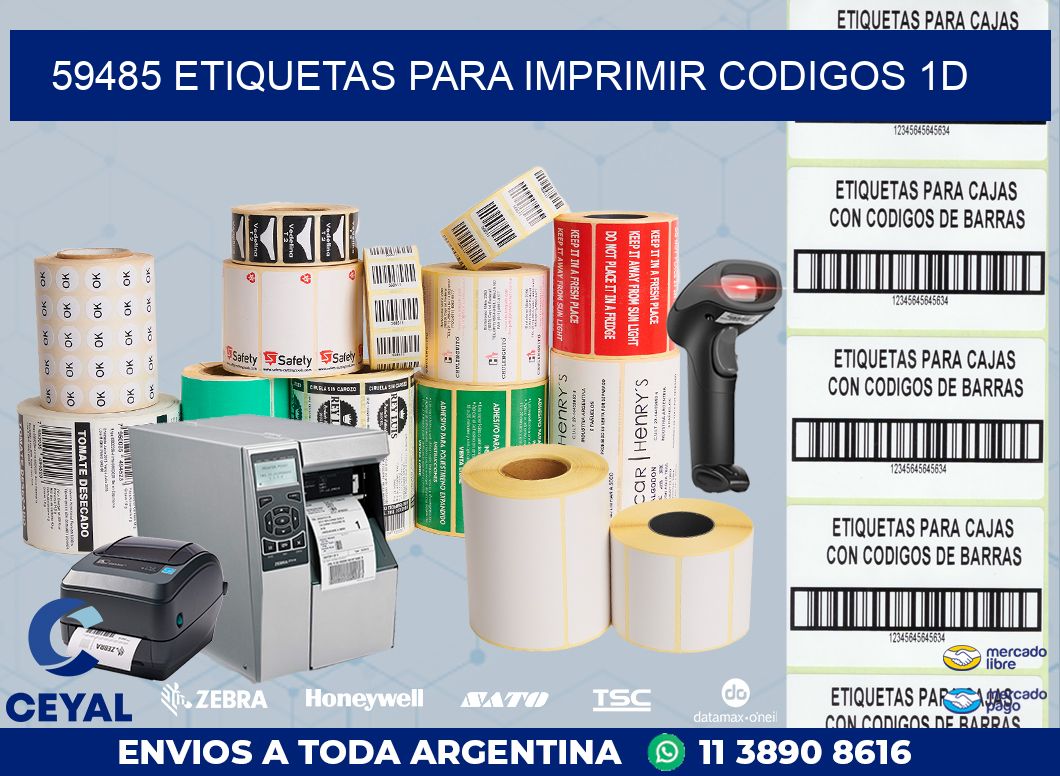 59485 ETIQUETAS PARA IMPRIMIR CODIGOS 1D