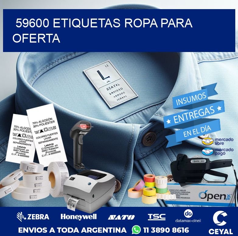 59600 ETIQUETAS ROPA PARA OFERTA
