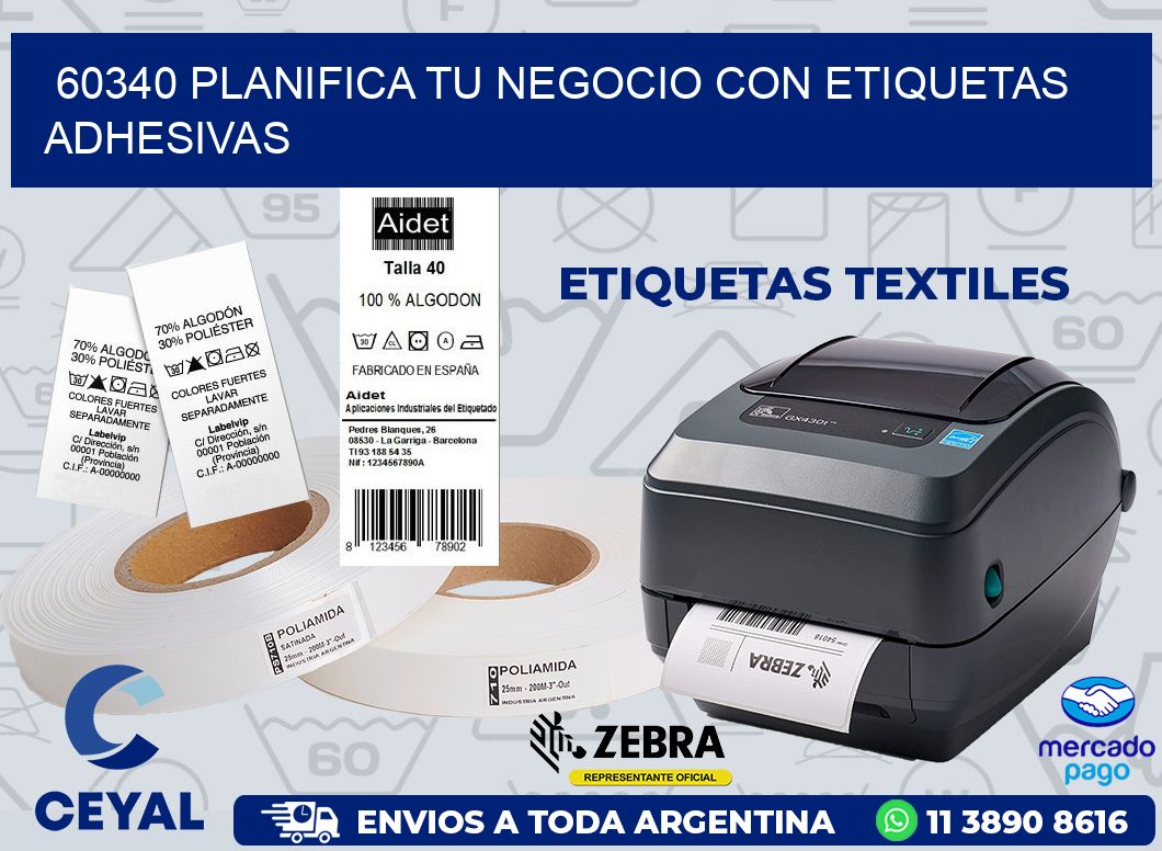 60340 PLANIFICA TU NEGOCIO CON ETIQUETAS ADHESIVAS