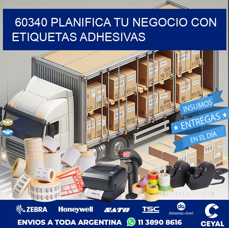 60340 PLANIFICA TU NEGOCIO CON ETIQUETAS ADHESIVAS