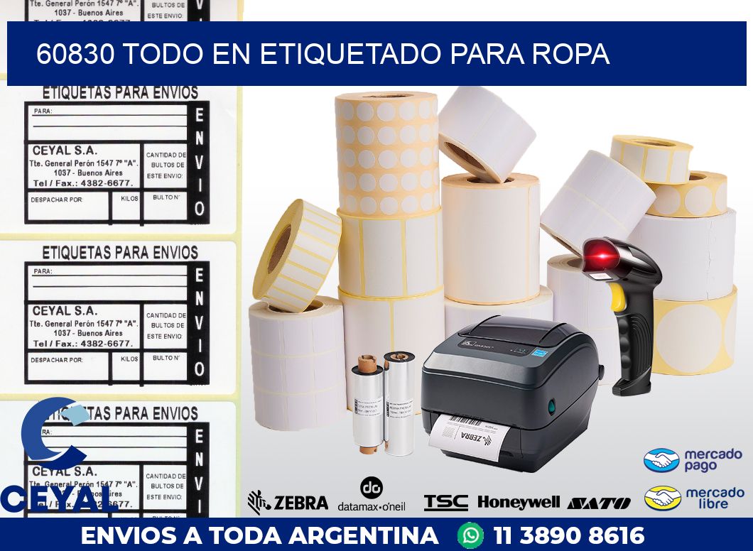 60830 TODO EN ETIQUETADO PARA ROPA