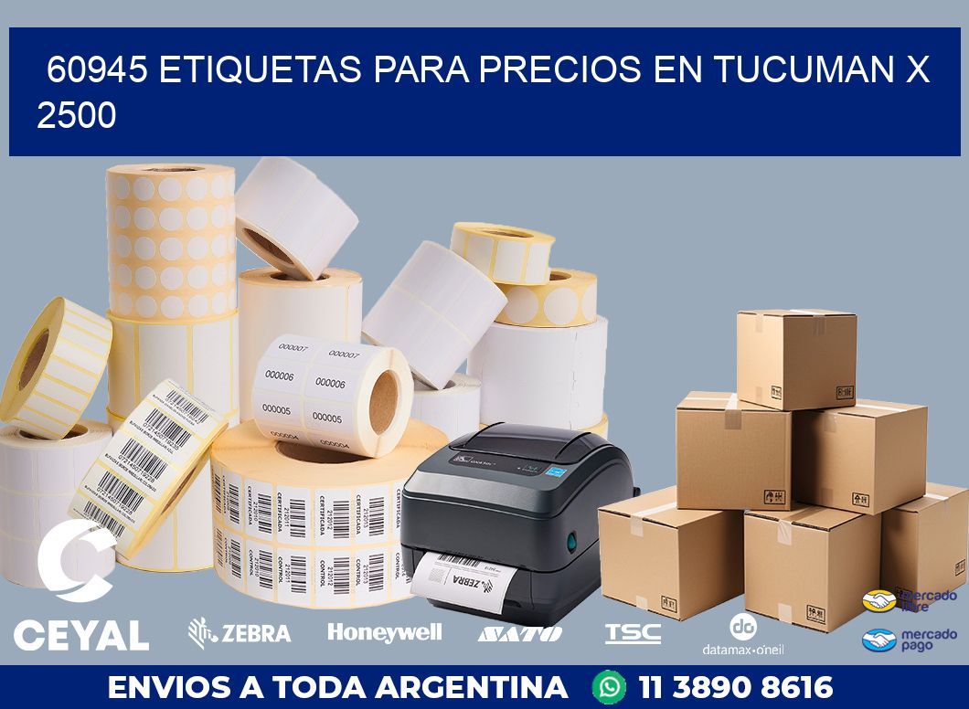 60945 ETIQUETAS PARA PRECIOS EN TUCUMAN X 2500