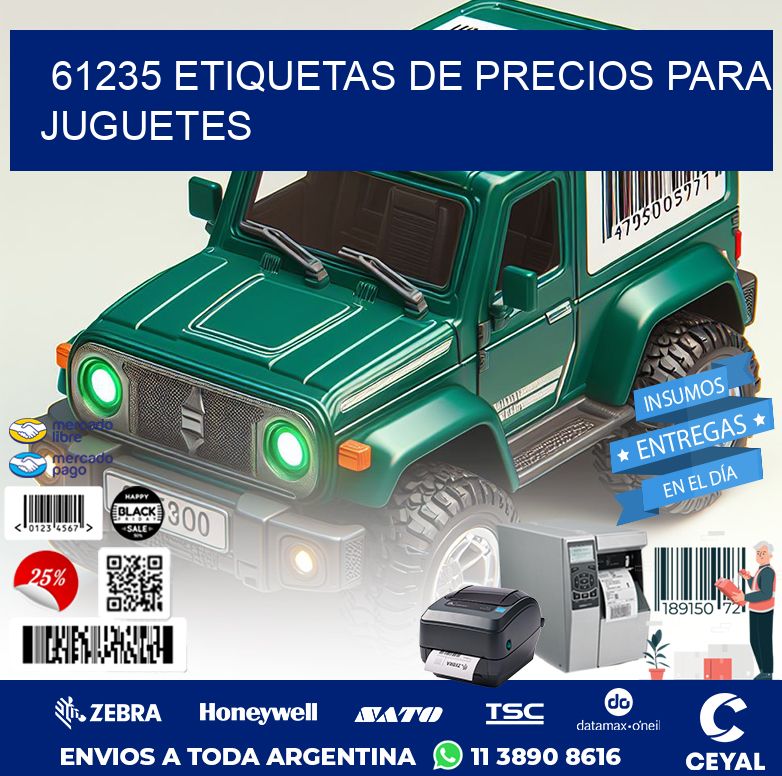 61235 ETIQUETAS DE PRECIOS PARA JUGUETES