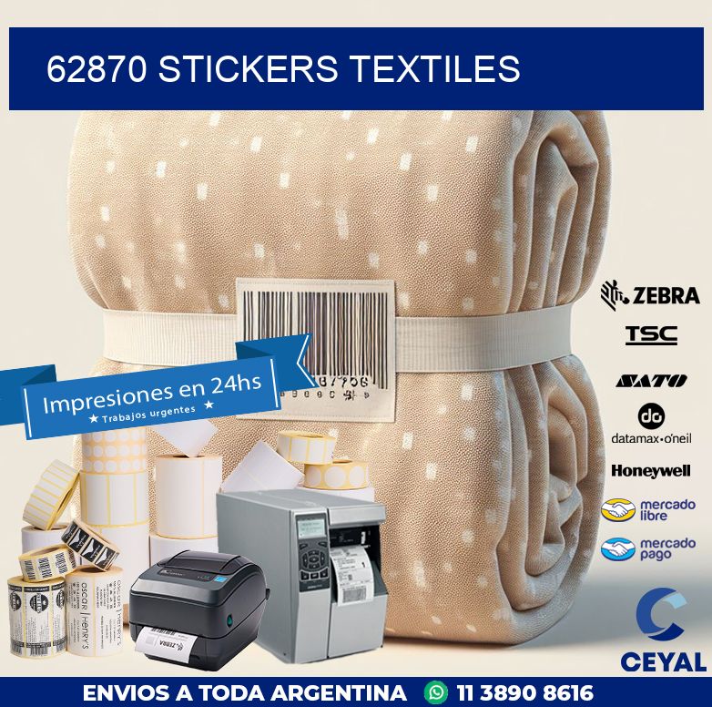 62870 STICKERS TEXTILES