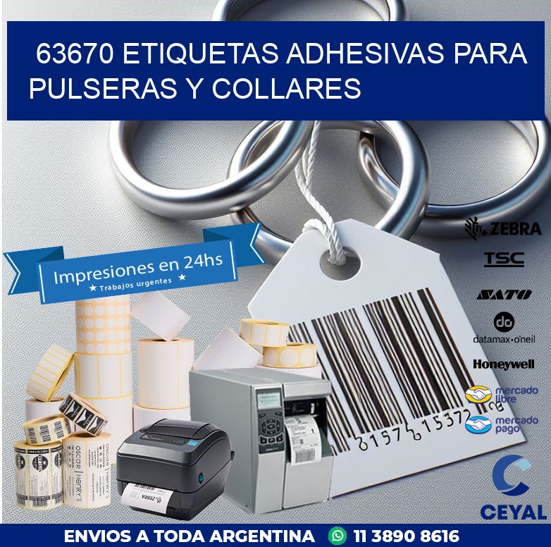 63670 ETIQUETAS ADHESIVAS PARA PULSERAS Y COLLARES