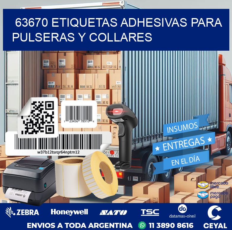 63670 ETIQUETAS ADHESIVAS PARA PULSERAS Y COLLARES