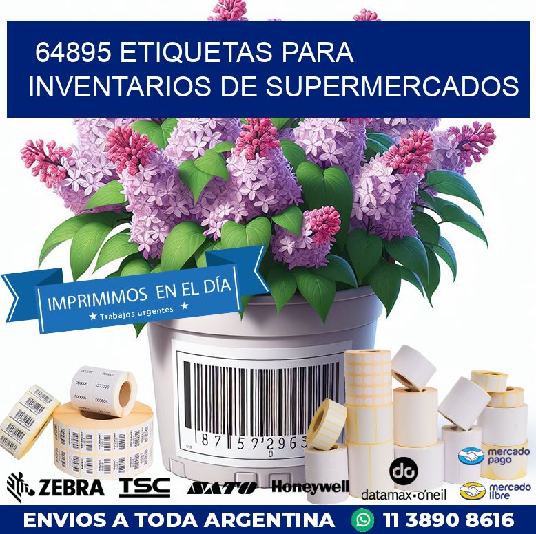 64895 ETIQUETAS PARA INVENTARIOS DE SUPERMERCADOS