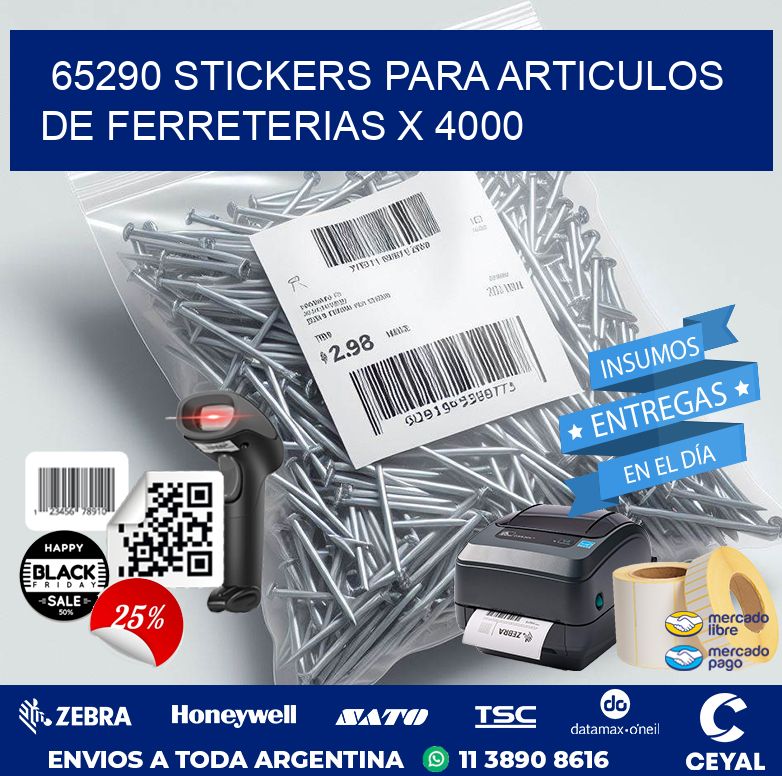 65290 STICKERS PARA ARTICULOS DE FERRETERIAS X 4000