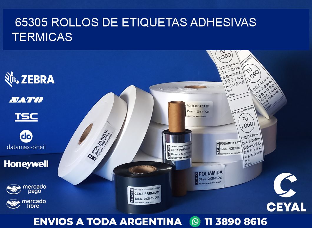65305 ROLLOS DE ETIQUETAS ADHESIVAS TERMICAS