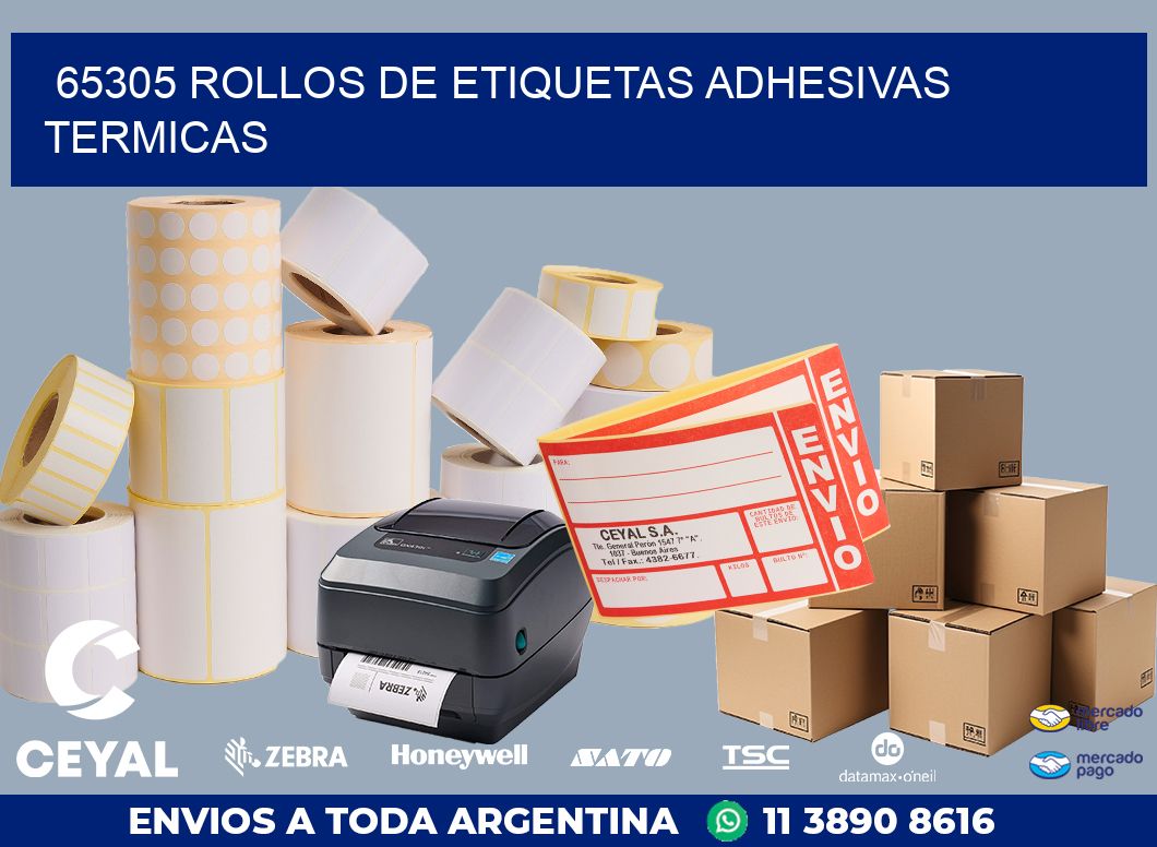 65305 ROLLOS DE ETIQUETAS ADHESIVAS TERMICAS