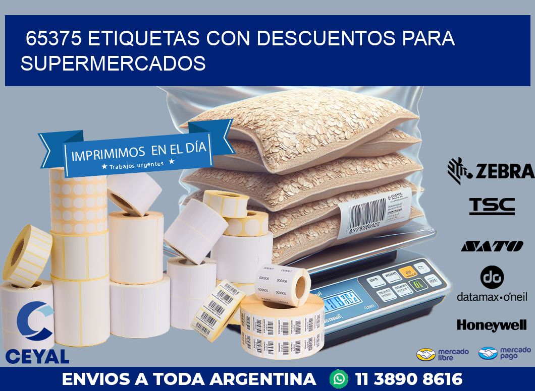 65375 ETIQUETAS CON DESCUENTOS PARA SUPERMERCADOS