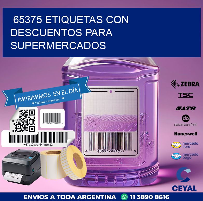 65375 ETIQUETAS CON DESCUENTOS PARA SUPERMERCADOS