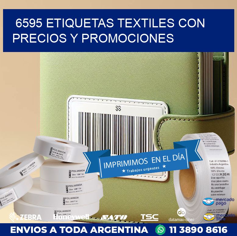 6595 ETIQUETAS TEXTILES CON PRECIOS Y PROMOCIONES