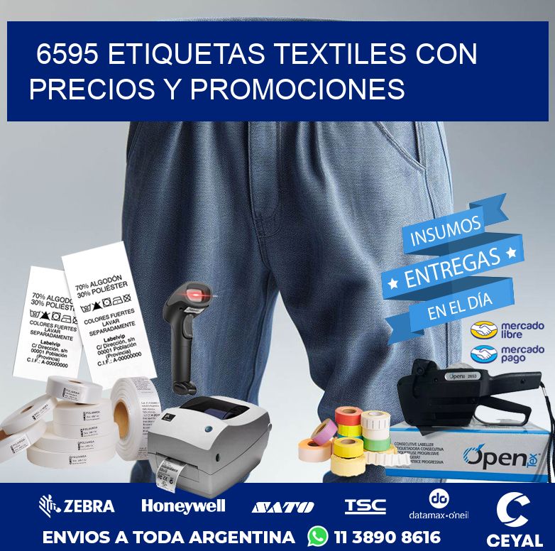 6595 ETIQUETAS TEXTILES CON PRECIOS Y PROMOCIONES
