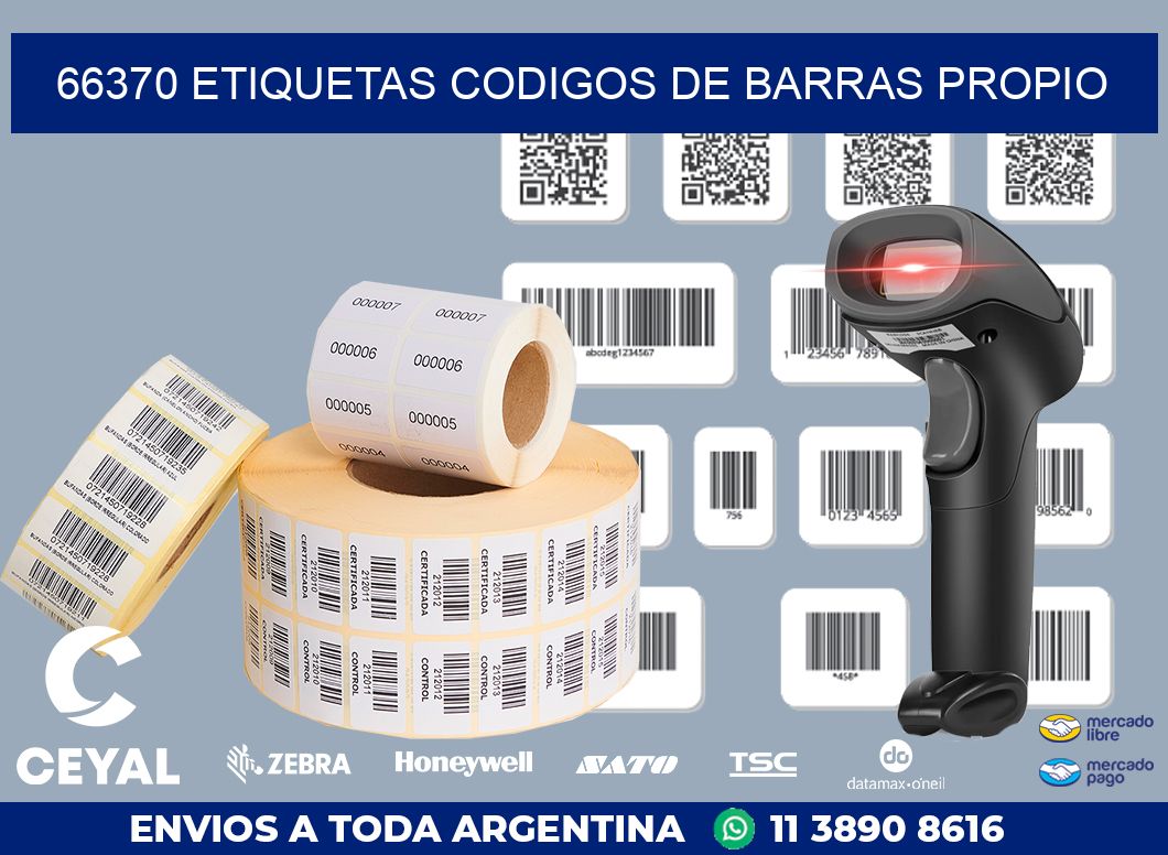 66370 ETIQUETAS CODIGOS DE BARRAS PROPIO