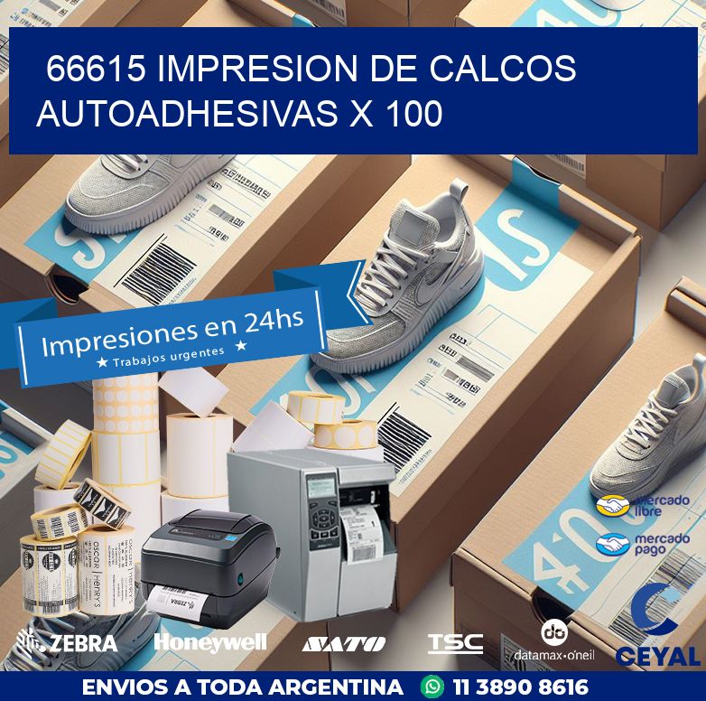 66615 IMPRESION DE CALCOS AUTOADHESIVAS X 100