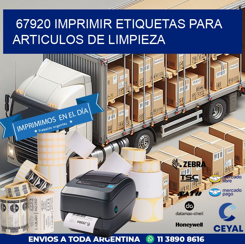 67920 IMPRIMIR ETIQUETAS PARA ARTICULOS DE LIMPIEZA