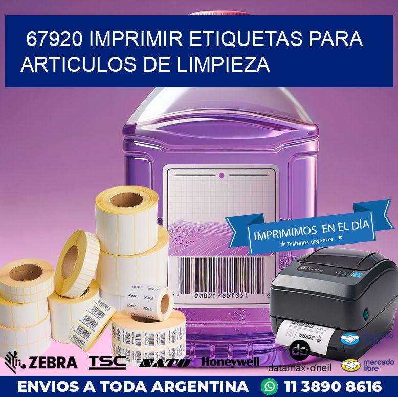 67920 IMPRIMIR ETIQUETAS PARA ARTICULOS DE LIMPIEZA