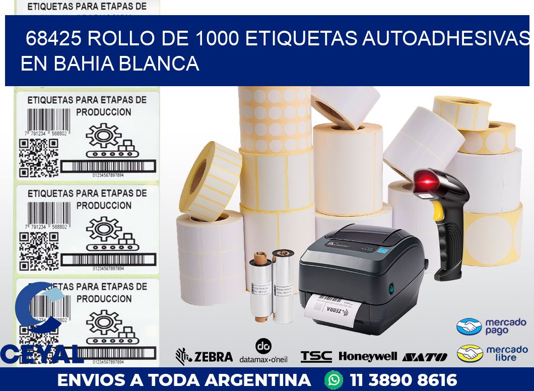 68425 ROLLO DE 1000 ETIQUETAS AUTOADHESIVAS EN BAHIA BLANCA